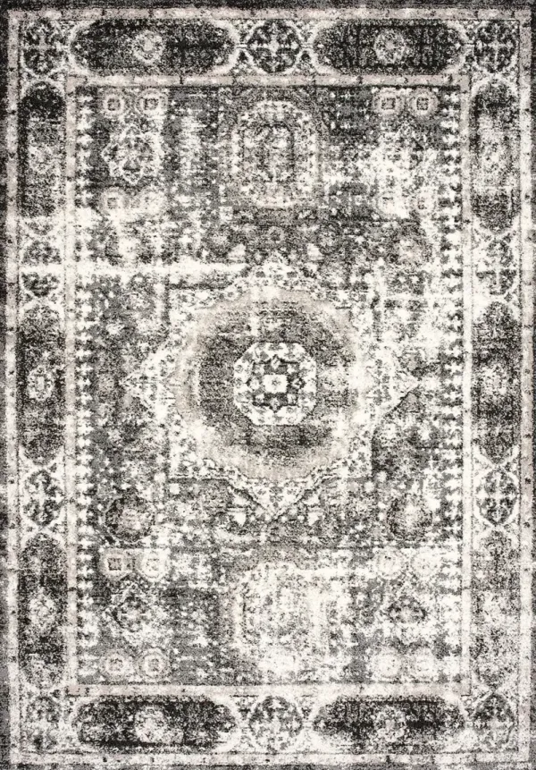 Jonquil 7' x 11' Rug - Black/White