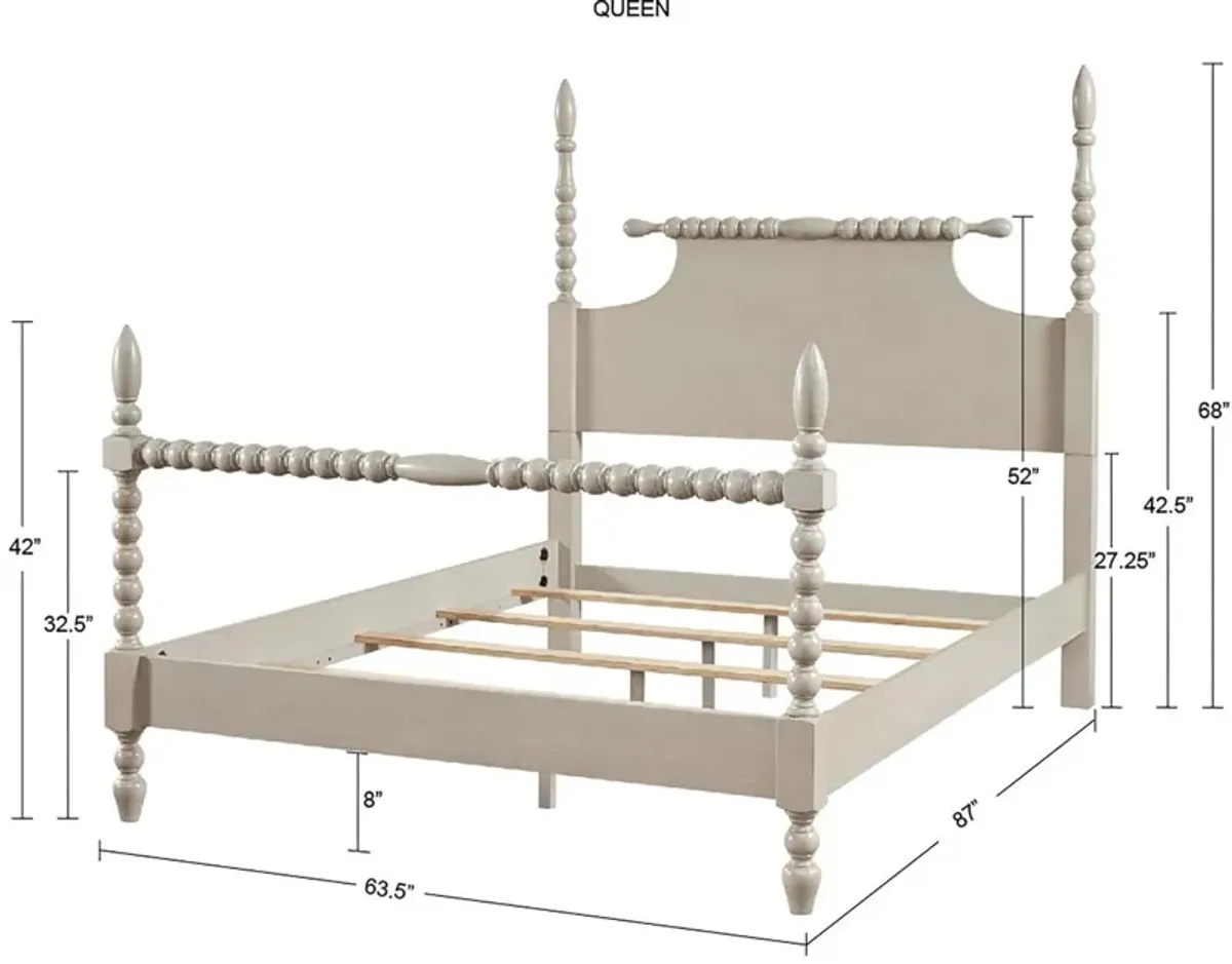 Hillary Queen Platform Bed - Natural