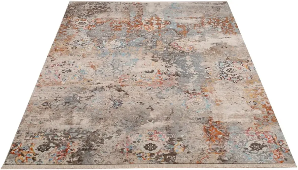 Midsummer 5' x 8' Area Rug - Cream/Rust