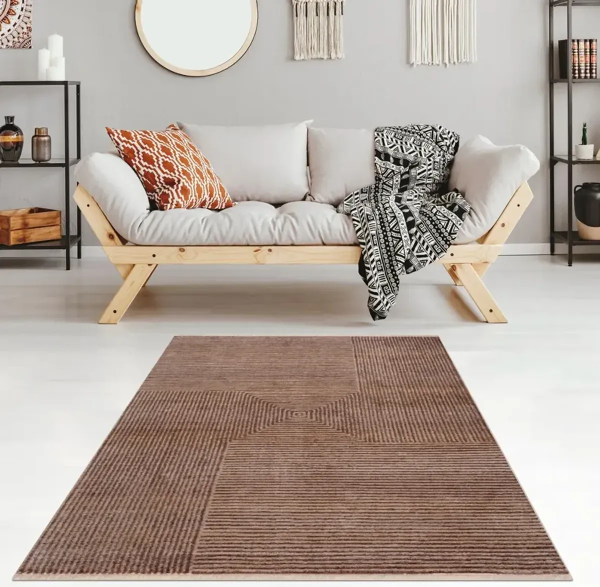 Midsummer 5' x 8'  Area Rug - Brown