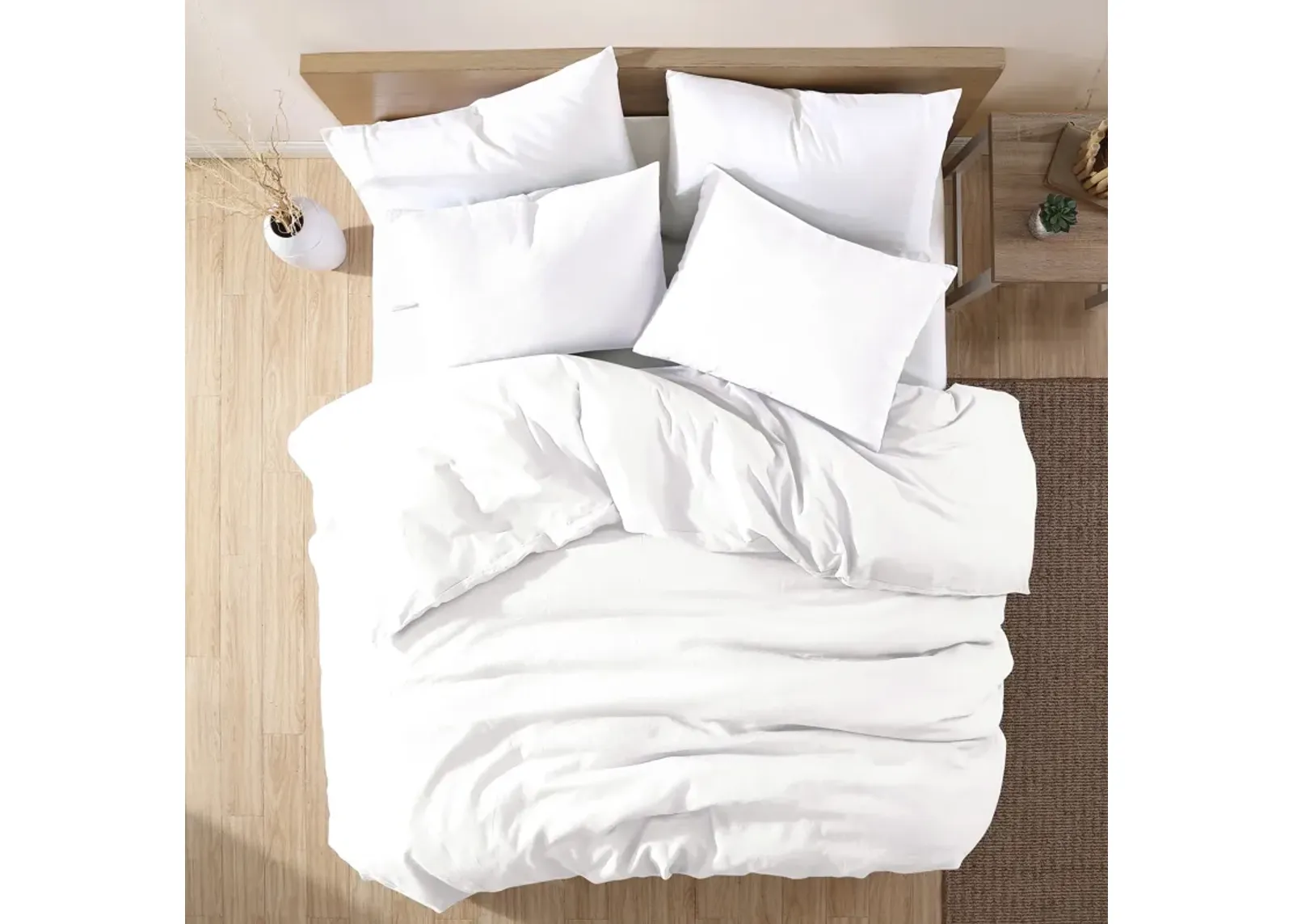 Dublin 3-Piece King Comforter Set - White