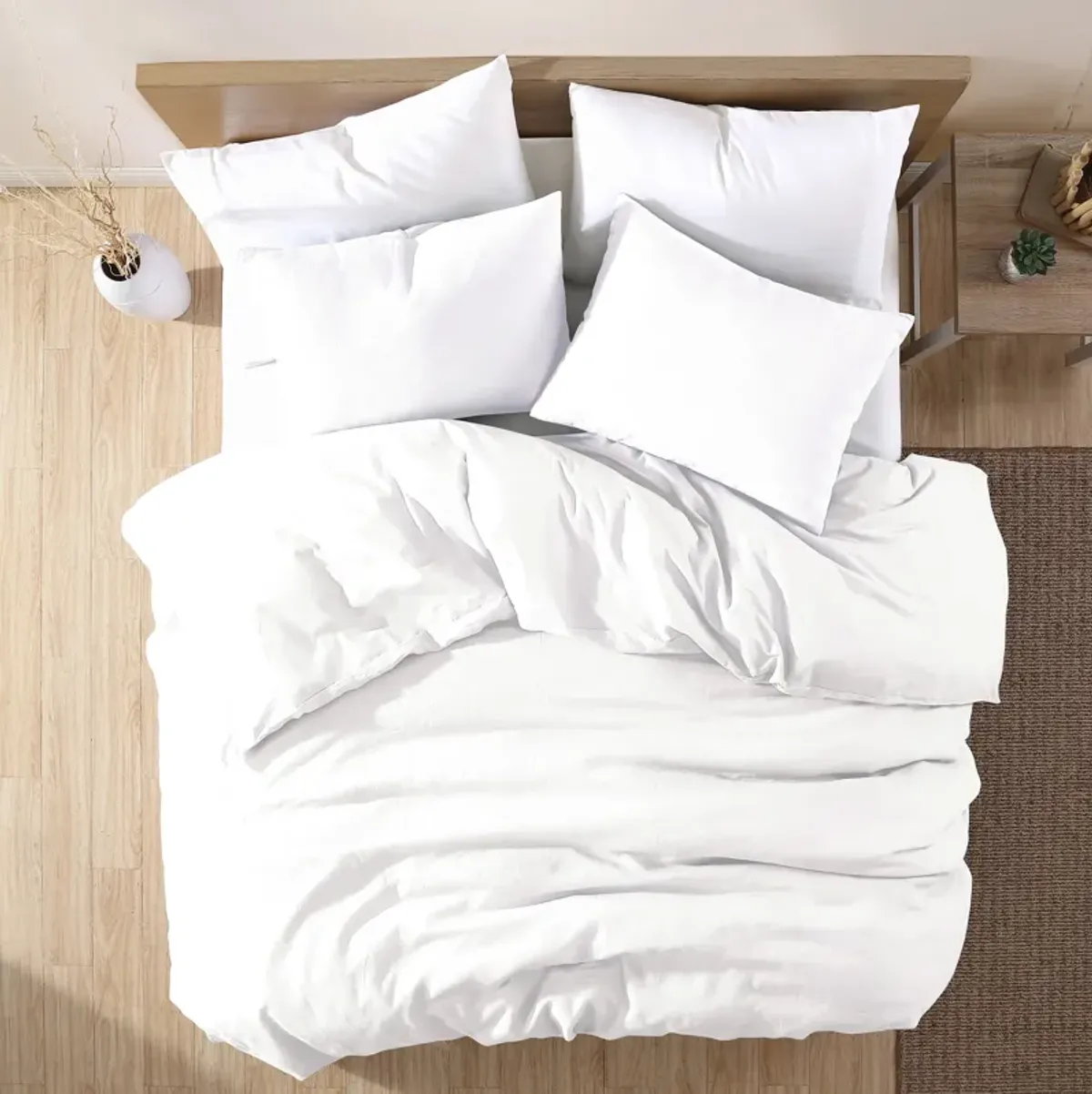 Dublin 3-Piece King Comforter Set - White