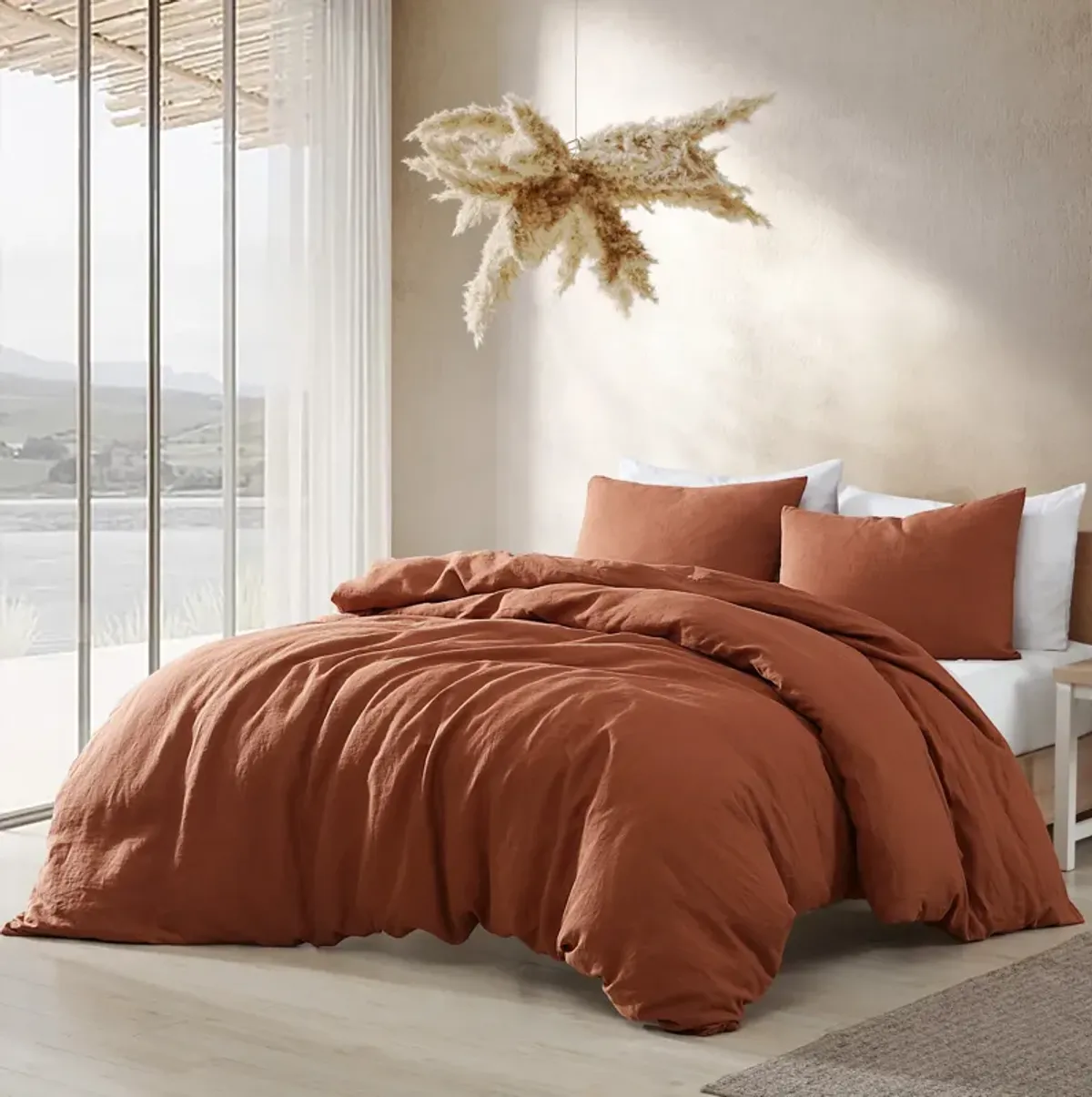 Dublin 3-Piece King Comforter Set - Spice