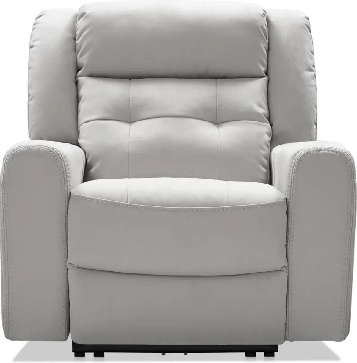 Damen Dual-Power Reclining Sofa and Recliner - Light Gray