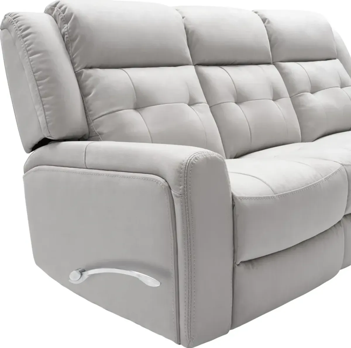 Damen Manual Reclining Gliding Sofa and Recliner - Light Gray