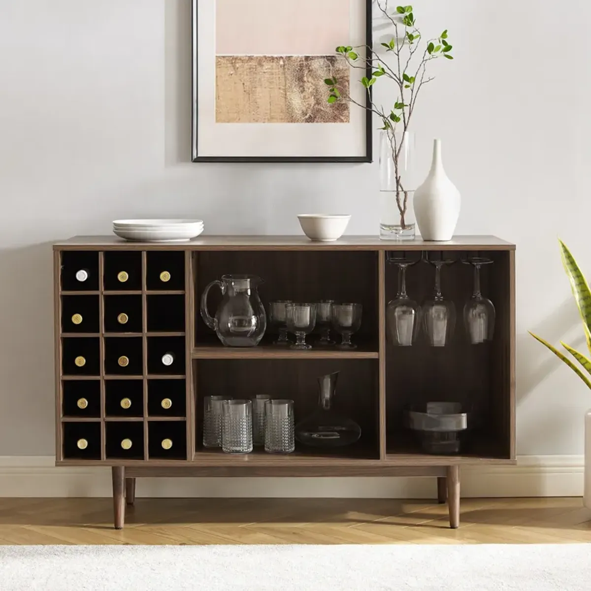 Dennis Wine Storage Sideboard - Walnut