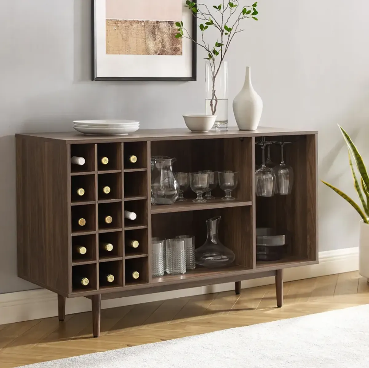 Dennis Wine Storage Sideboard - Walnut