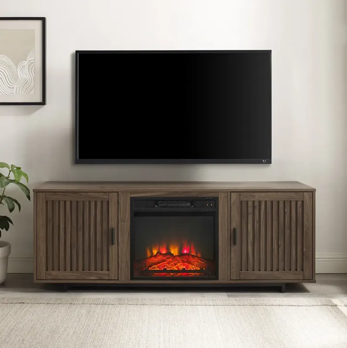 Bennington 58" TV Stand with Fireplace