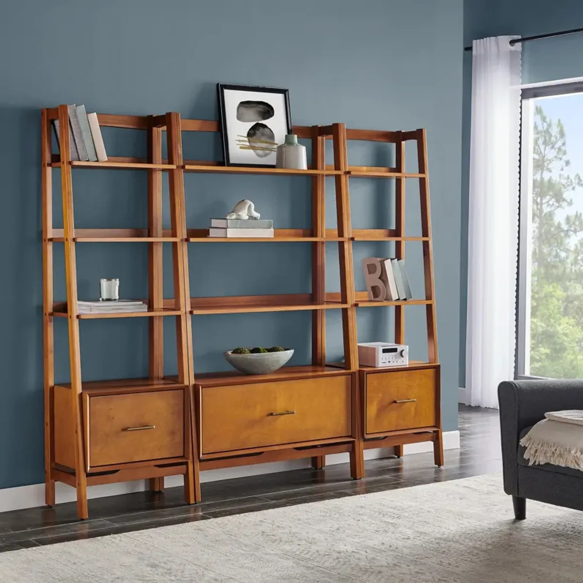 Bruce 3-Piece Etagere Set - Brown