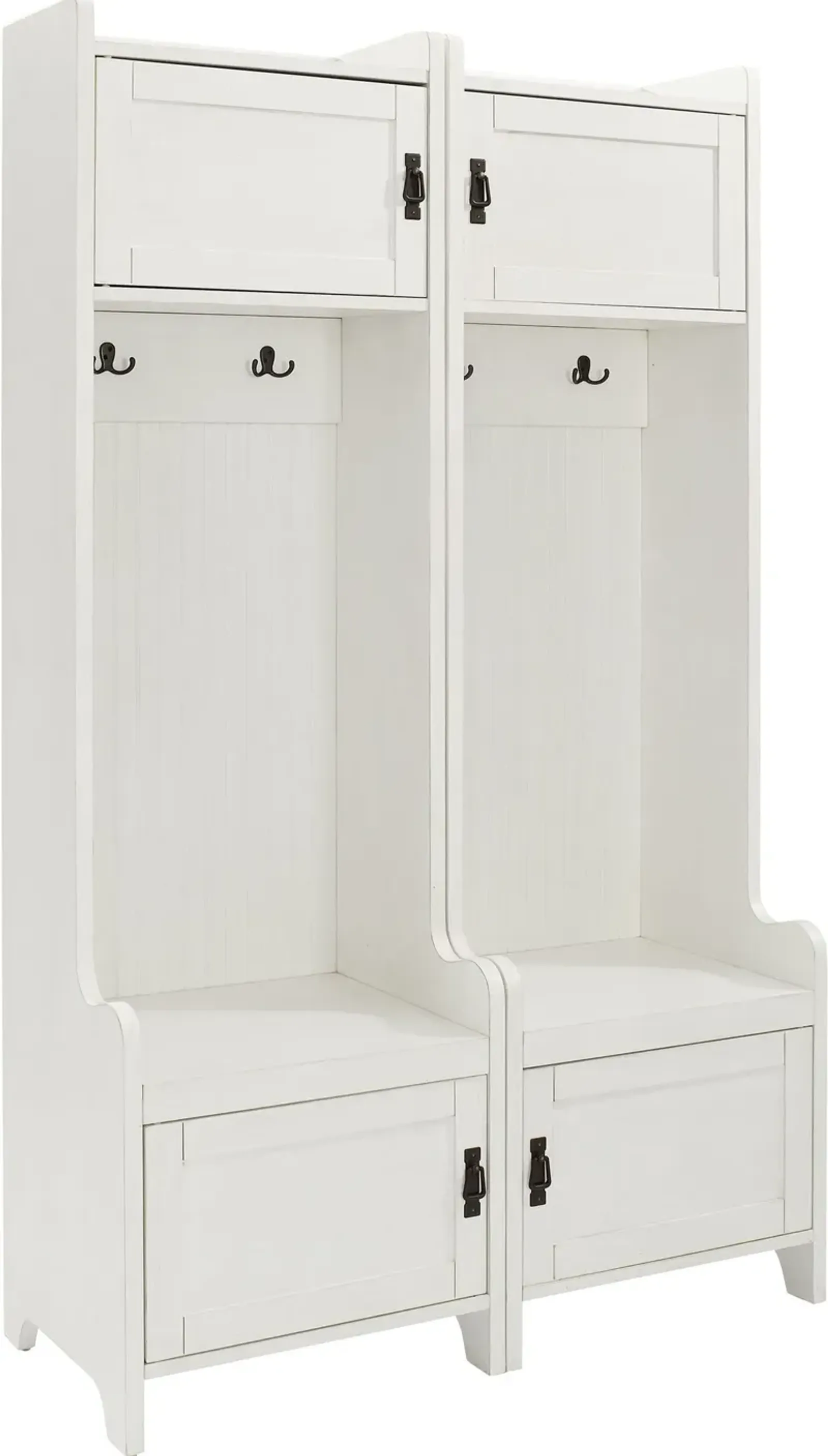 Landon 2-Piece Hall Tree Set - White