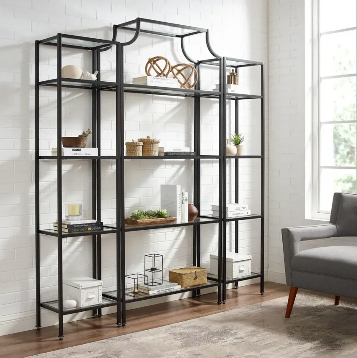 Shea 3-Piece Etagere Set - Black