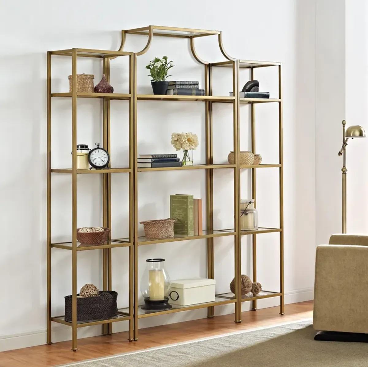 Shea 3-Piece Etagere Set - Gold