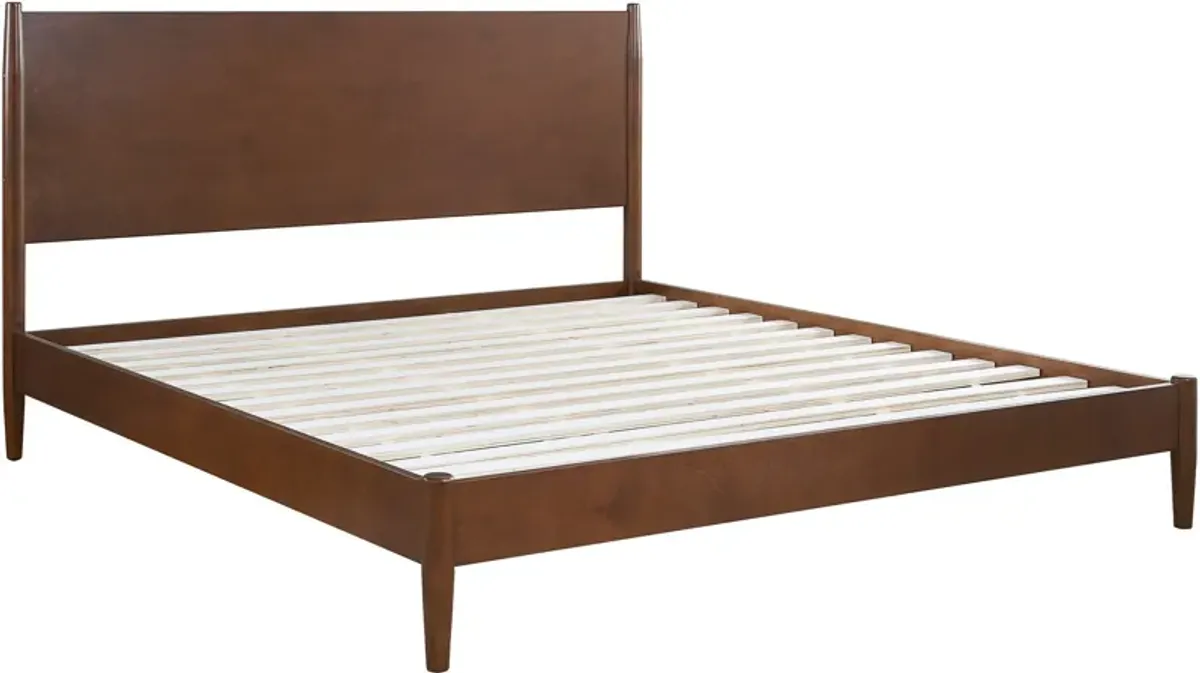 Bruce King Platform Bed - Mahogany