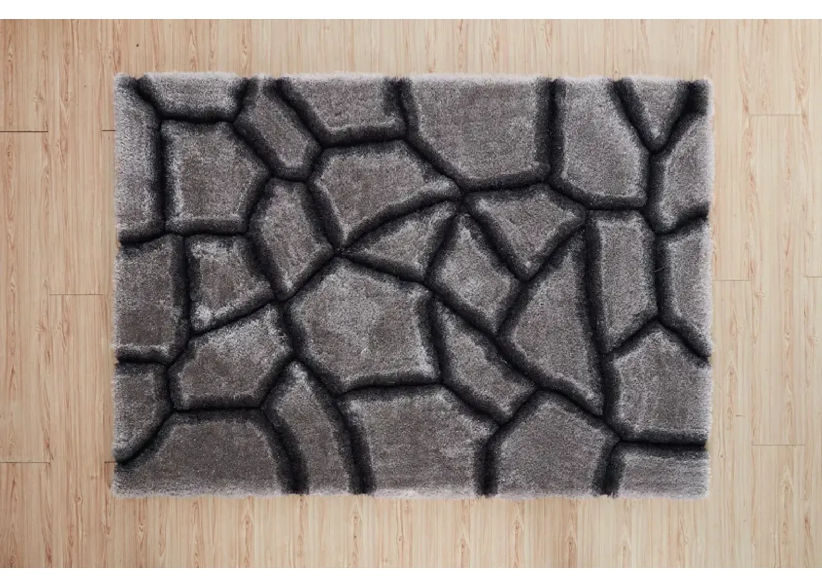 Crush 5' x 7' Area Rug - Gray/Black