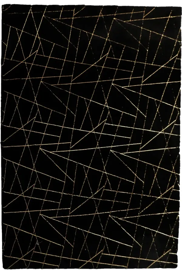 Cole 5' x 7' Area Rug – Black/Gold