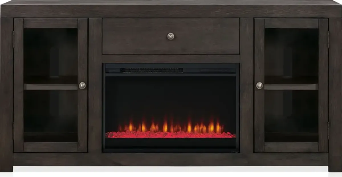 Butler 65" Contemporary Fireplace TV Stand - Brown