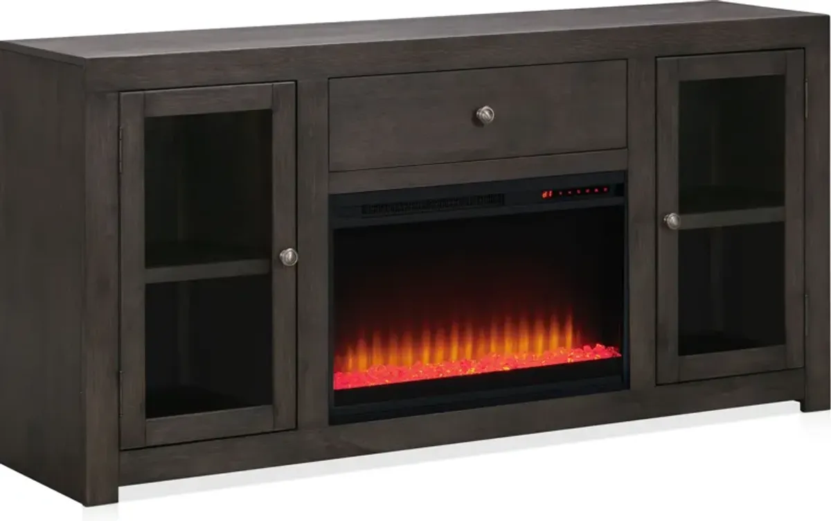 Butler 65" Contemporary Fireplace TV Stand - Brown