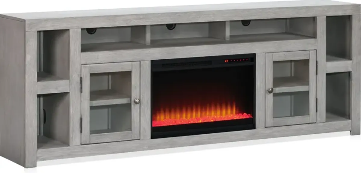 Butler 85" Contemporary Fireplace TV Stand - Gray