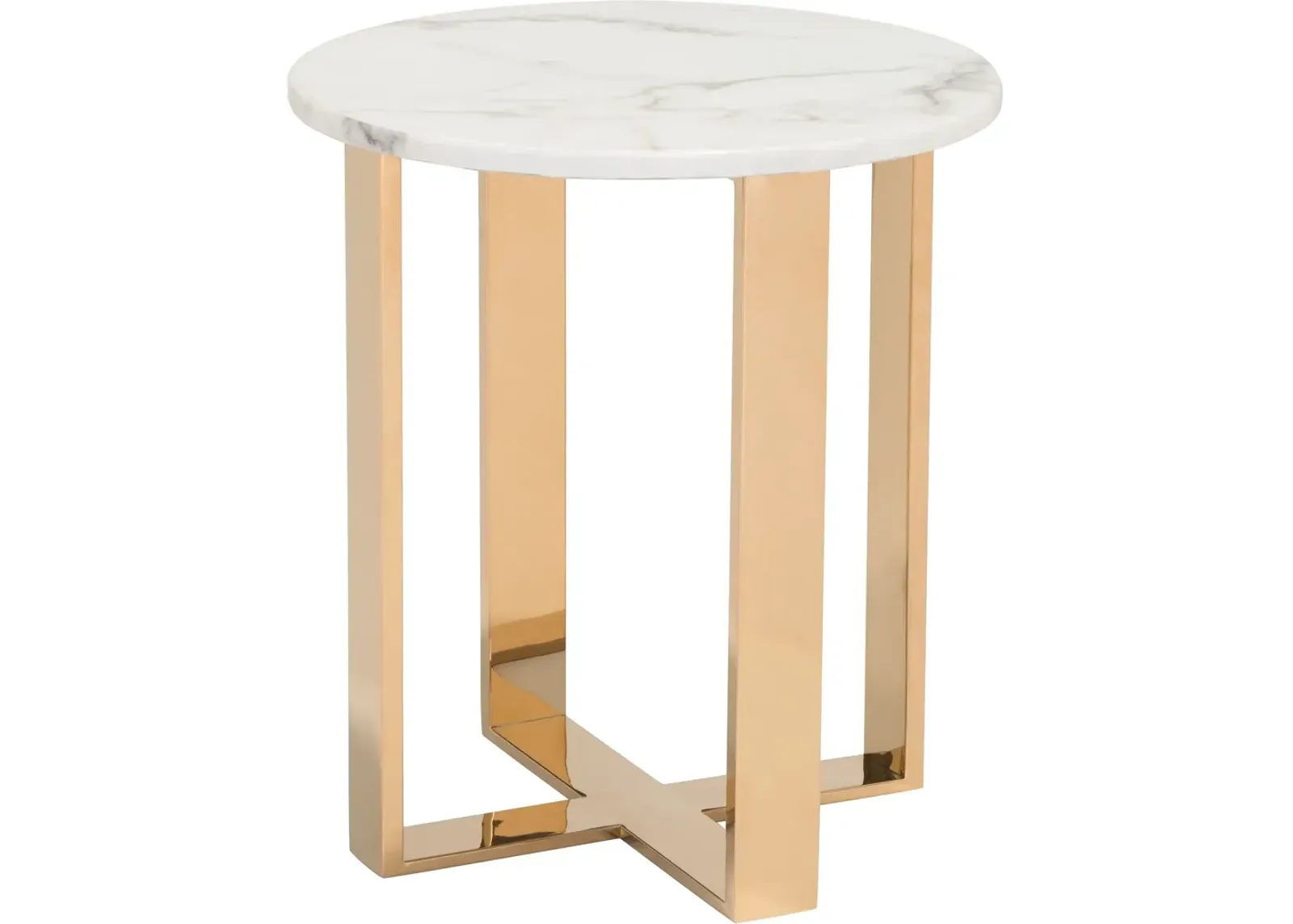 Hammy End Table - White/Gold