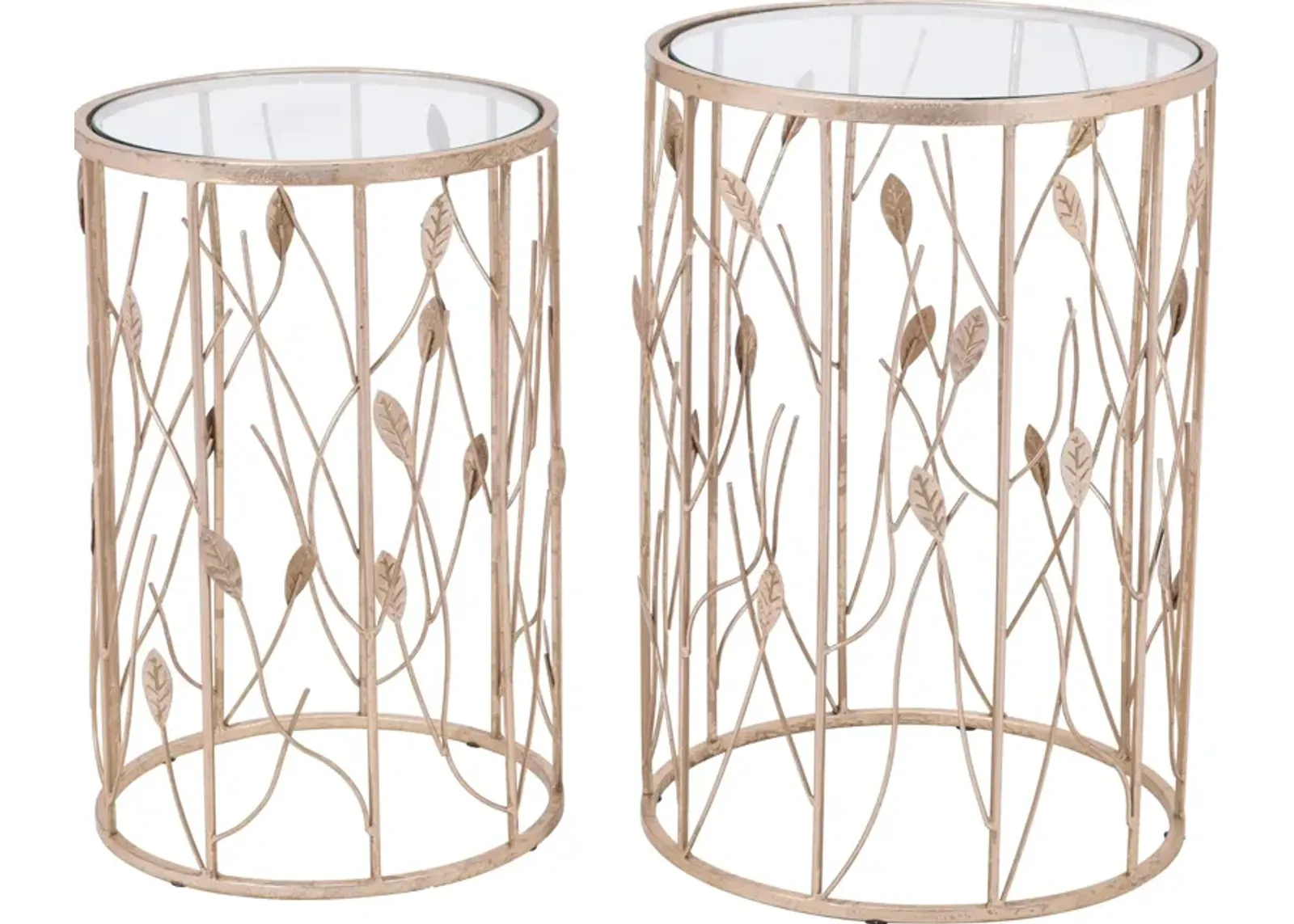 Leafy Set of 2 Side Tables