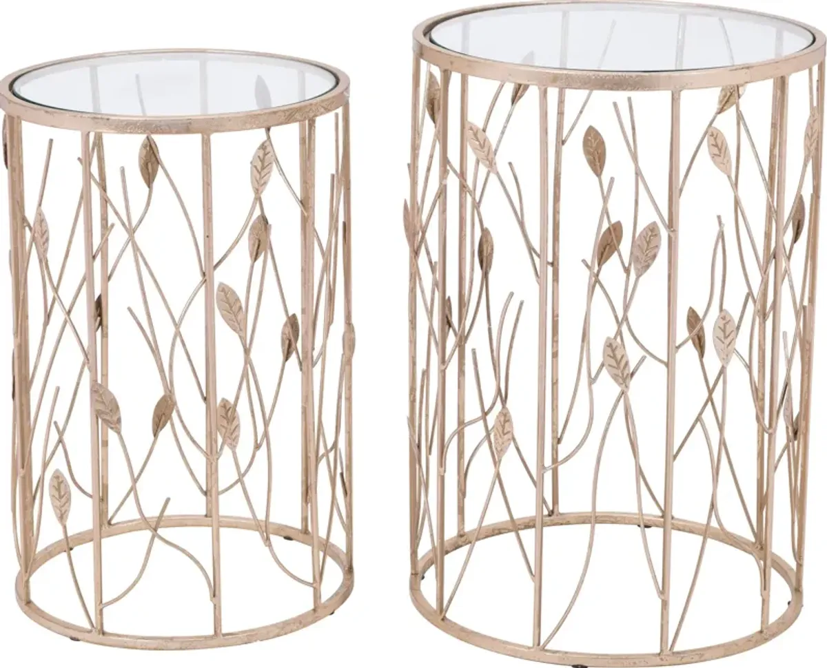 Leafy Set of 2 Side Tables