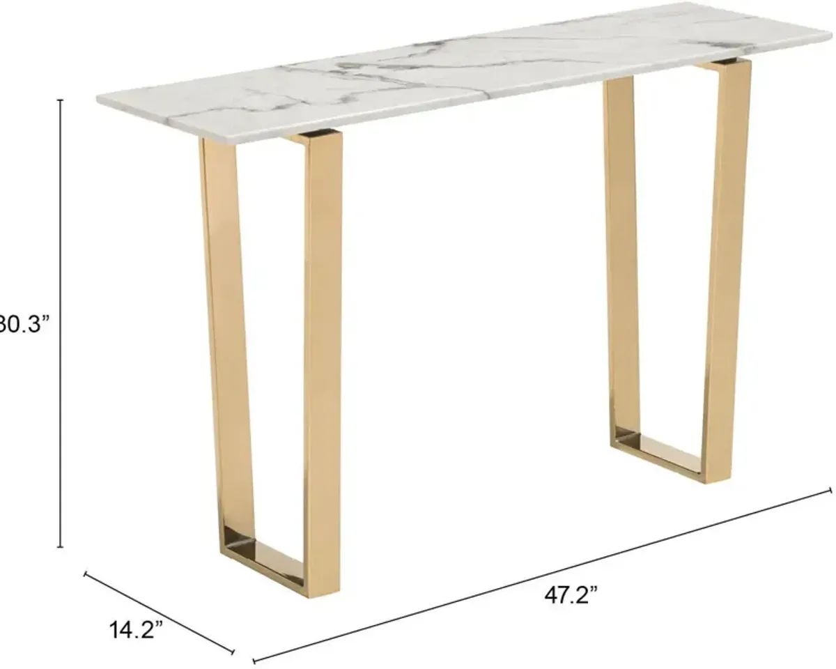 Hammy Console Table - White/Gold