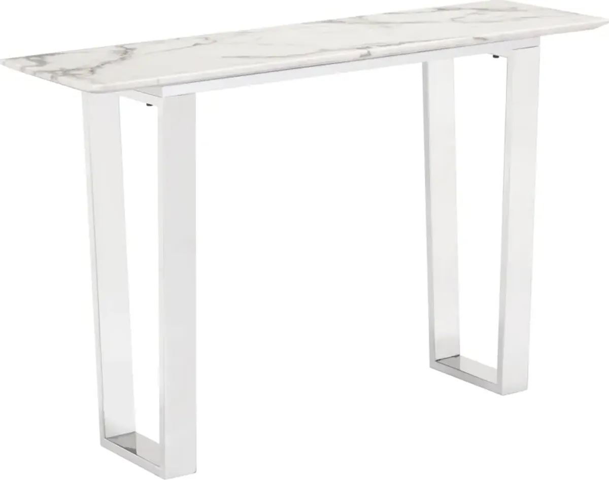 Hammy Console Table - White/Silver