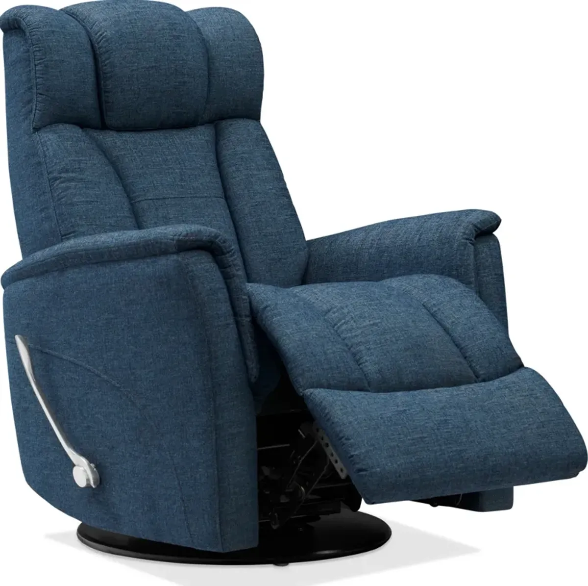 Saxton Swivel Manual Recliner - Blue