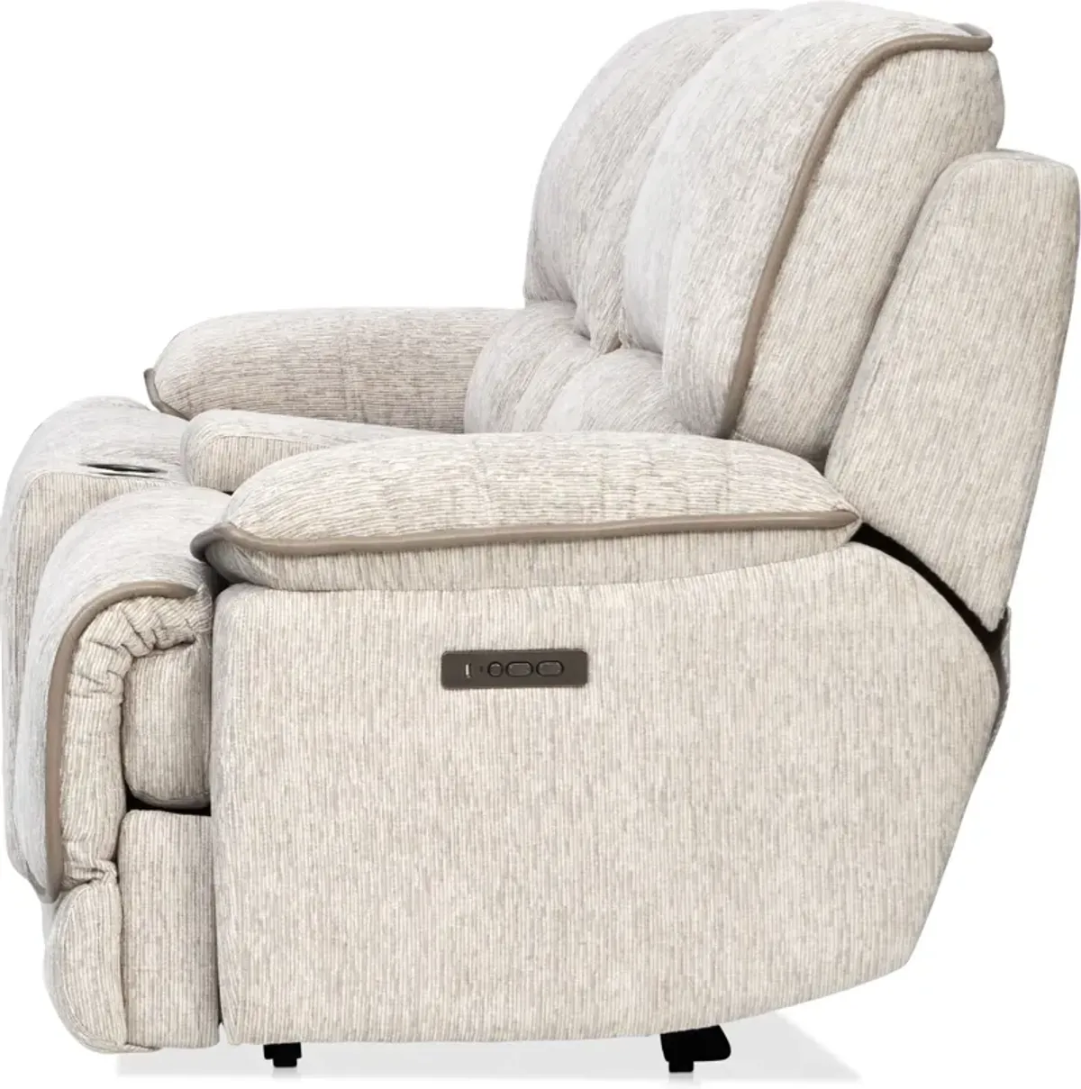 Olsen Dual-Power Reclining Loveseat with Console - Dove