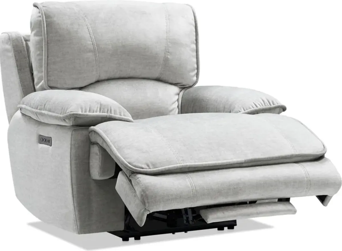 Olsen Dual-Power Recliner - Silver