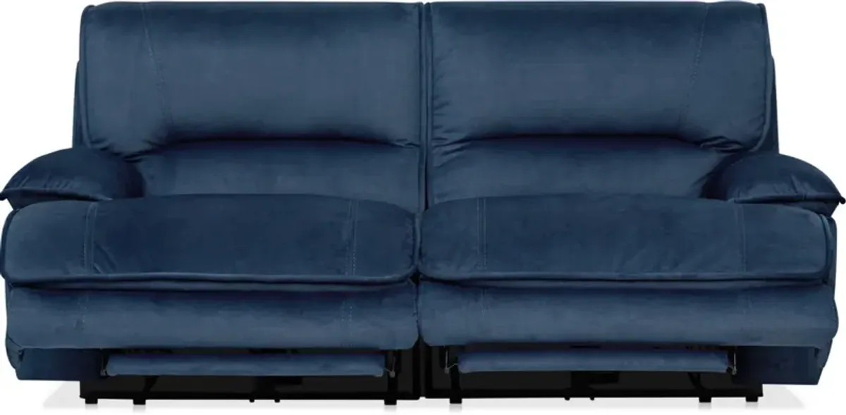 Olsen Dual-Power 2-Piece Reclining Sofa - Indigo