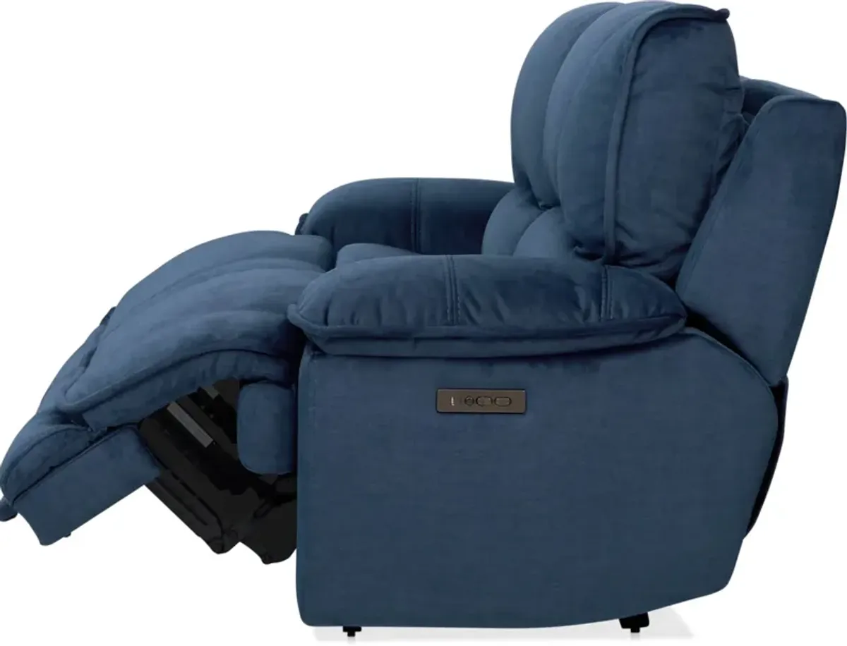 Olsen Dual-Power 2-Piece Reclining Sofa - Indigo