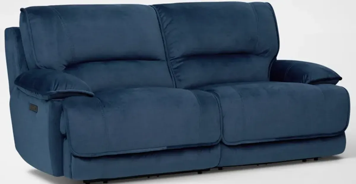 Olsen Dual-Power 2-Piece Reclining Sofa - Indigo