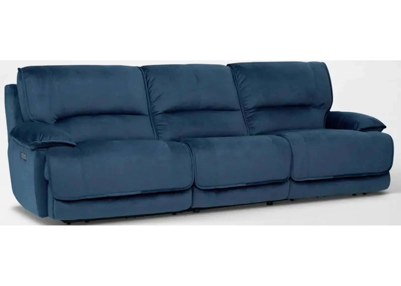 Olsen Dual-Power 3-Piece Reclining Sofa - Indigo