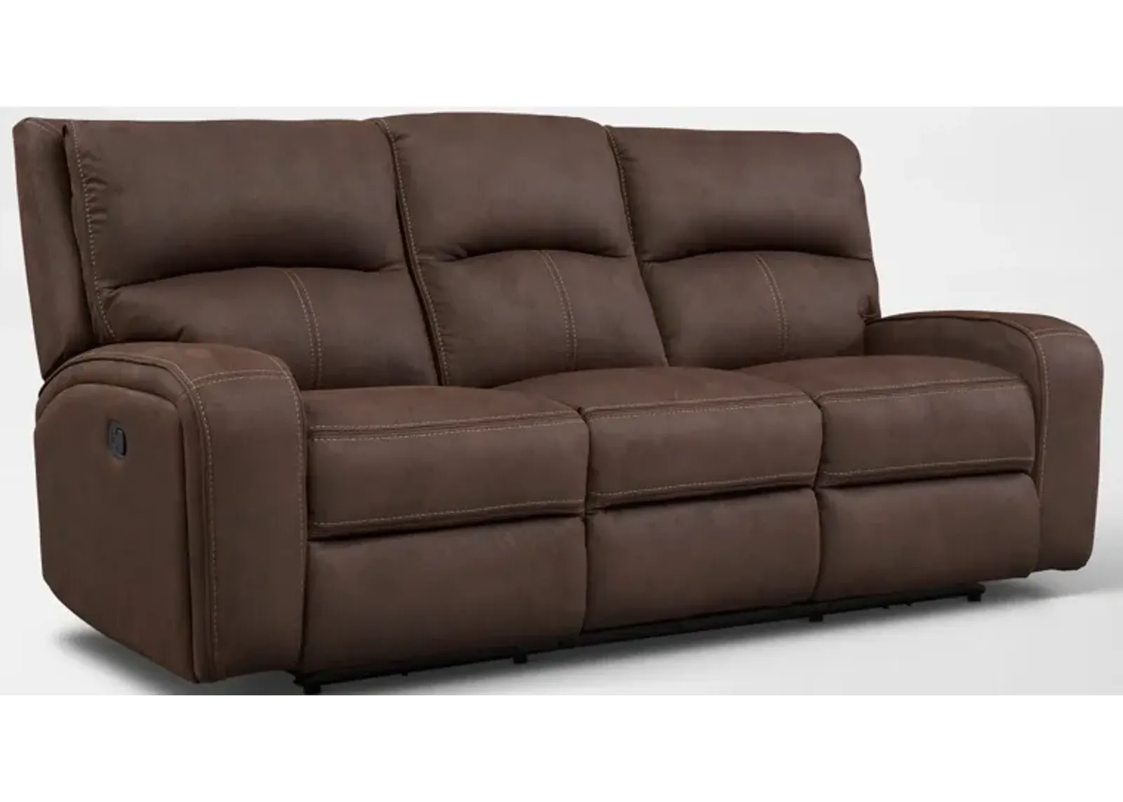 Burke Manual Reclining Sofa - Brown