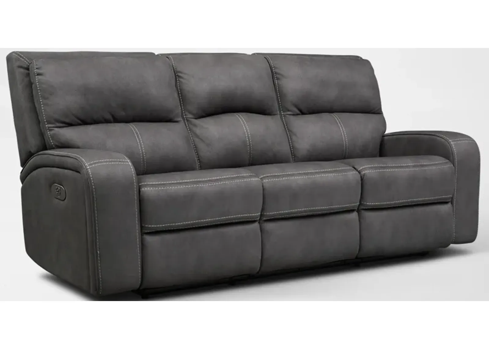 Burke Dual-Power Reclining Sofa - Charcoal