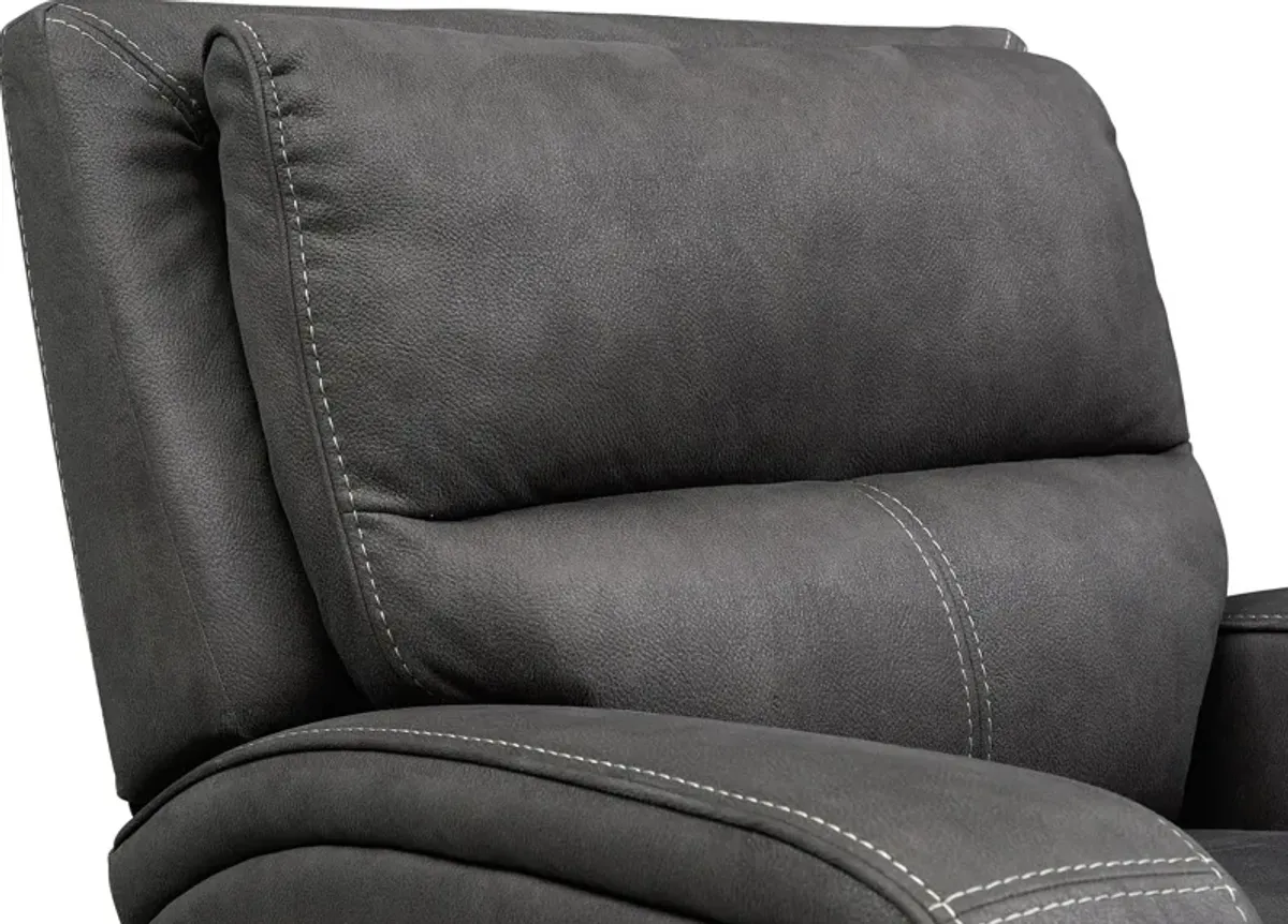 Burke Dual-Power Recliner - Charcoal