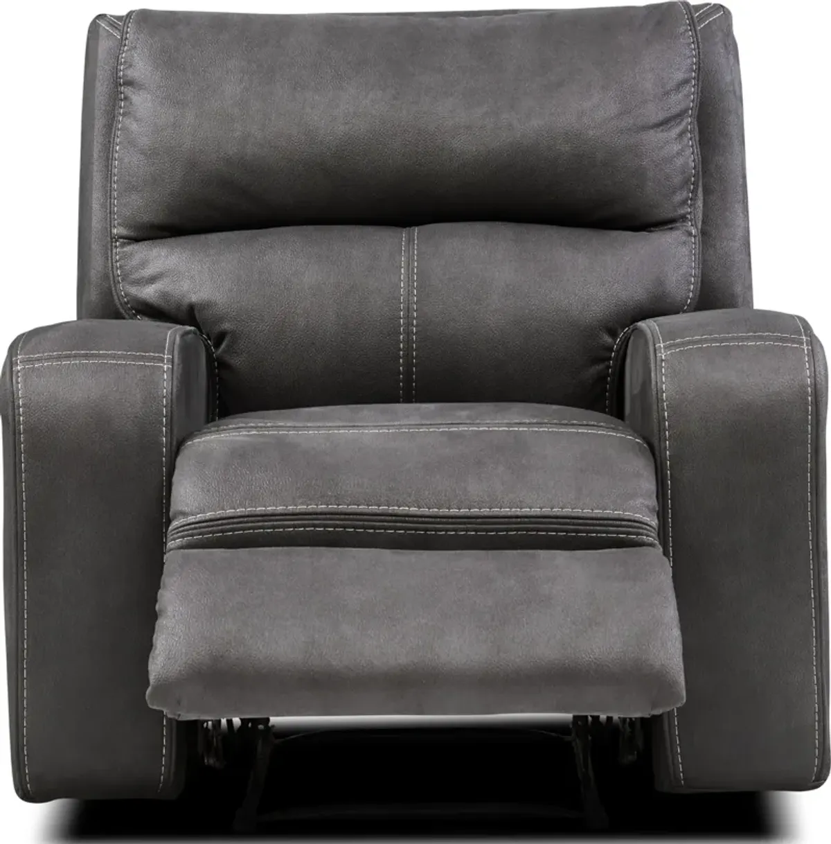 Burke Manual Reclining Sofa, Loveseat with Console and Recliner  - Charcoal