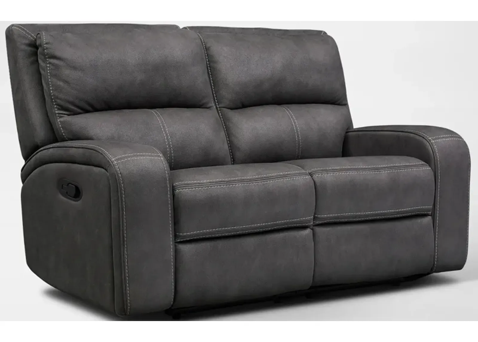 Burke Manual Reclining Loveseat - Charcoal