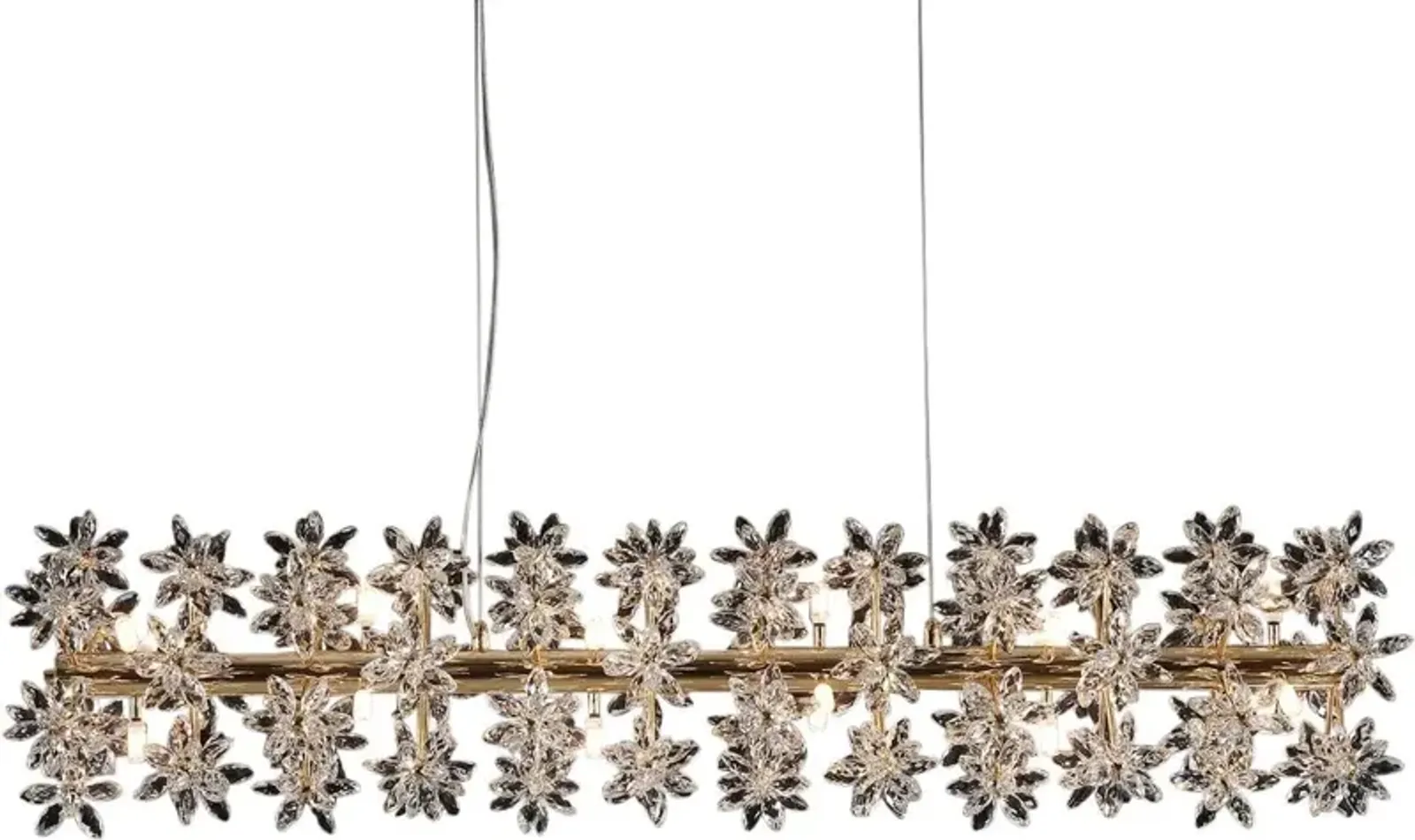 Bouquet 18-Light Rectangle Chandelier by Michael Amini