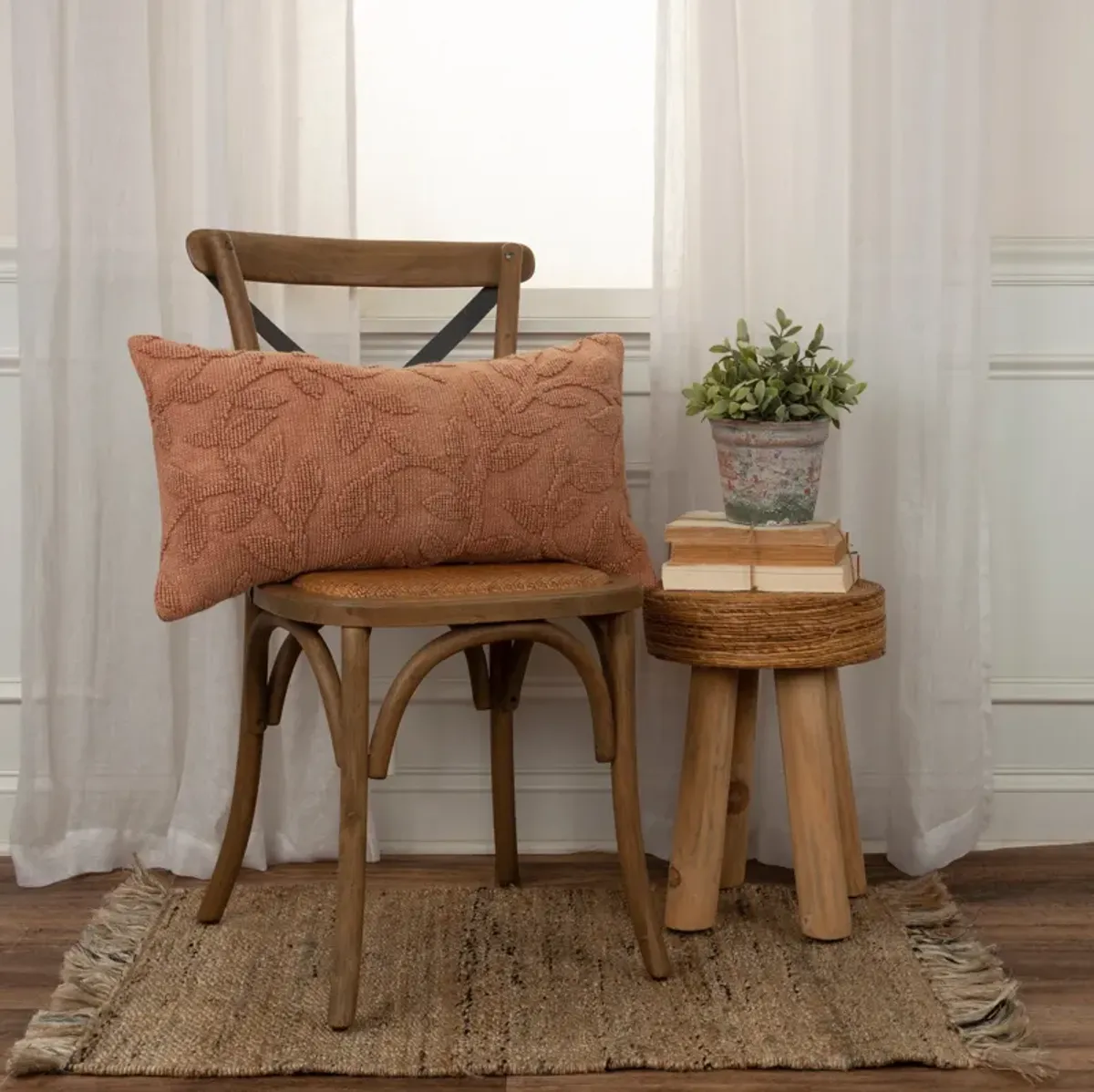 Athena 14" X 26" Pillow - Terracotta