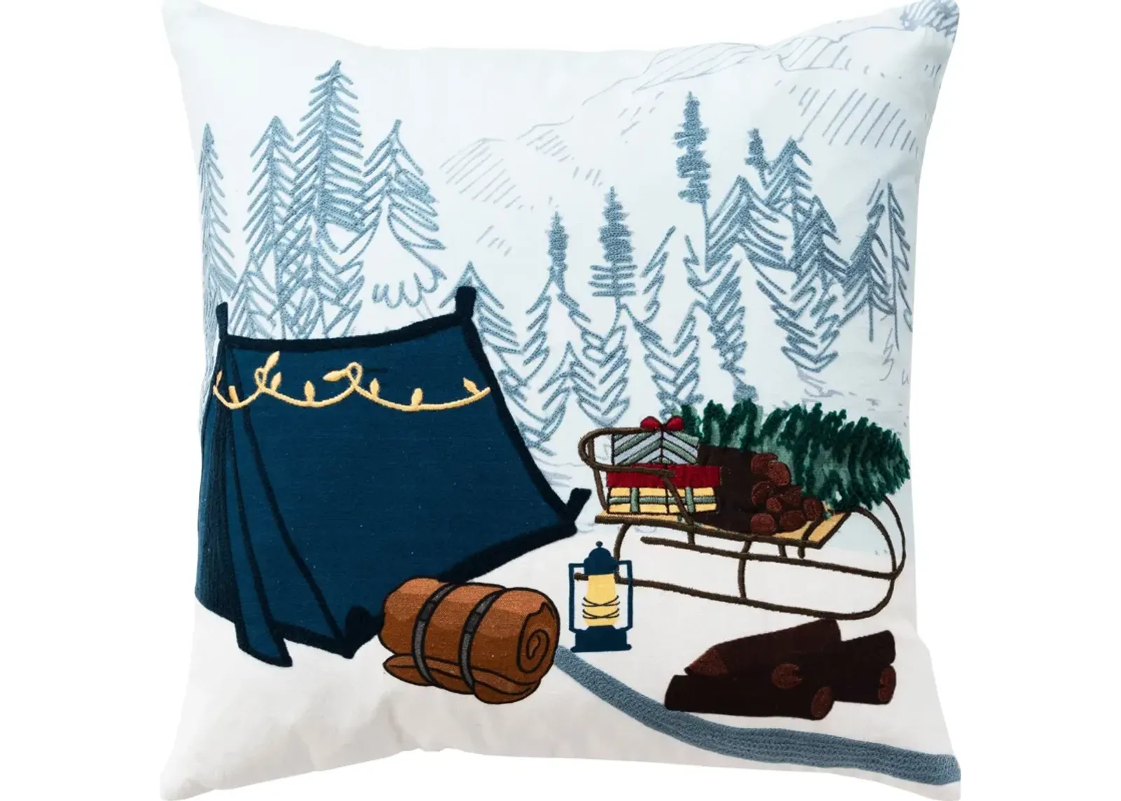 Winter Camping 20" X 20" Pillow