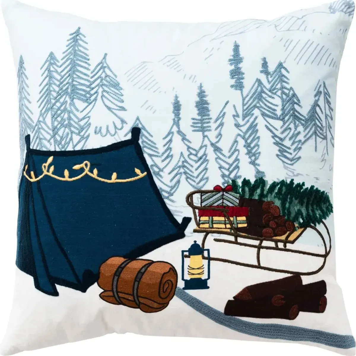 Winter Camping 20" X 20" Pillow