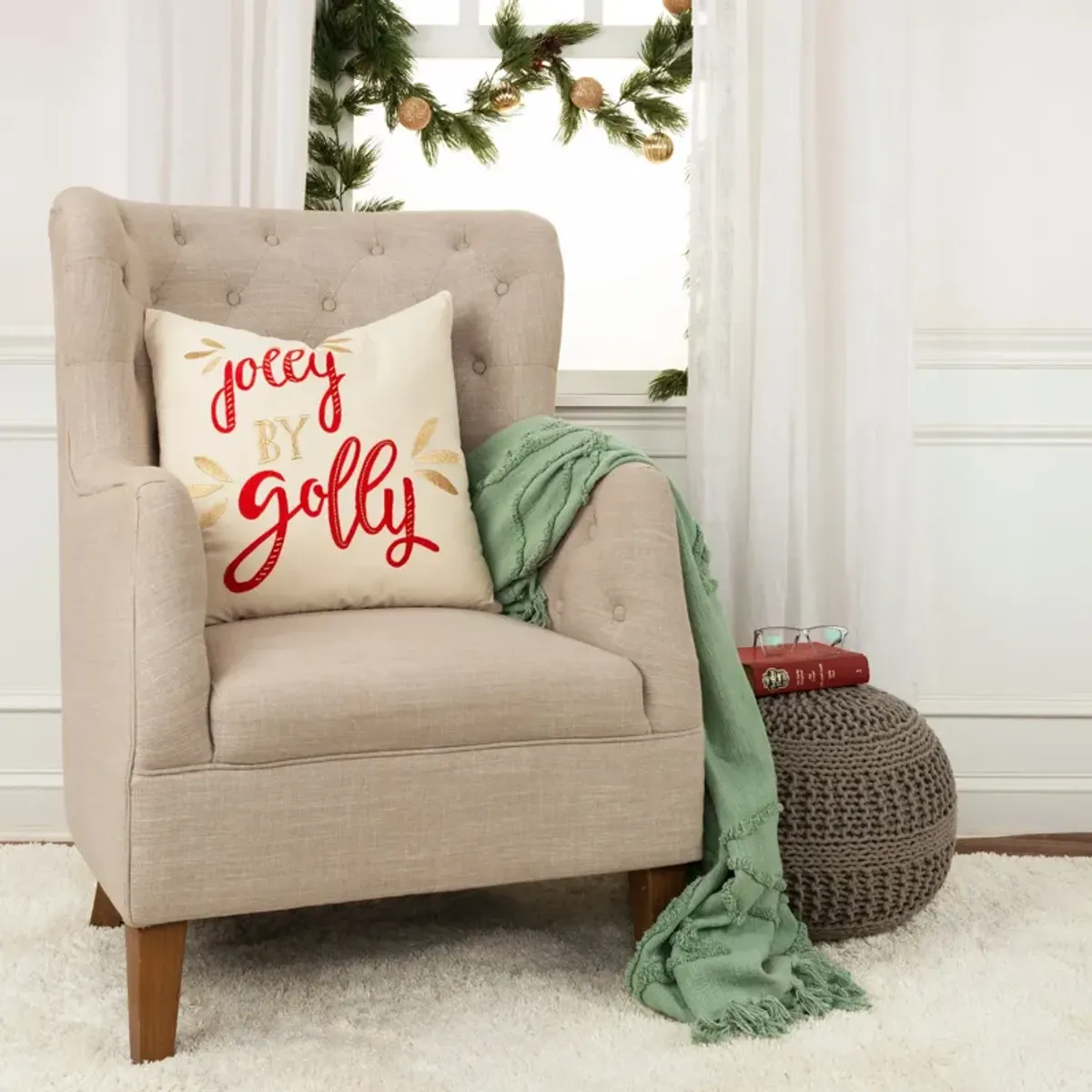 Jolly By Golly 20"x20" Pillow