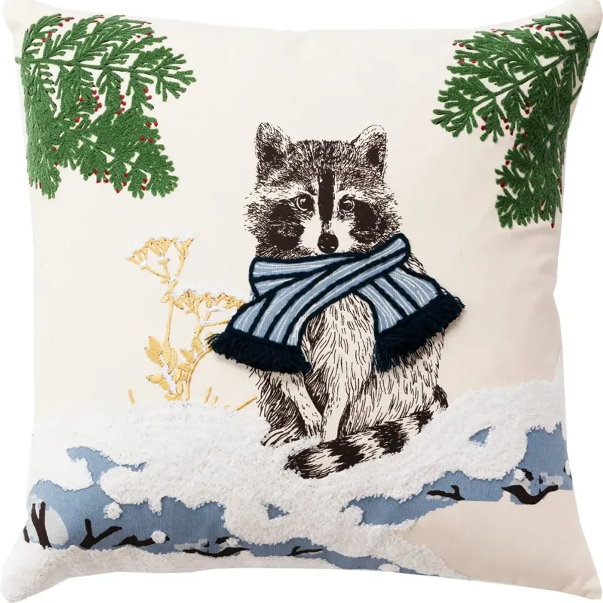 Raccoon 20"x20" Pillow