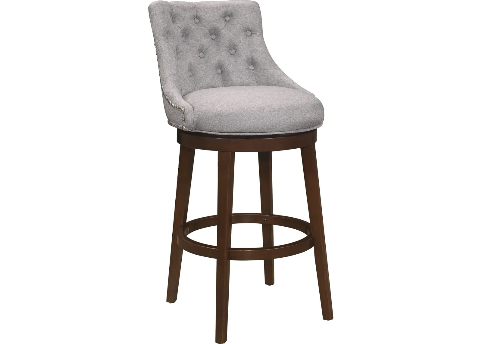 Rickton Swivel Bar Stool - Gray