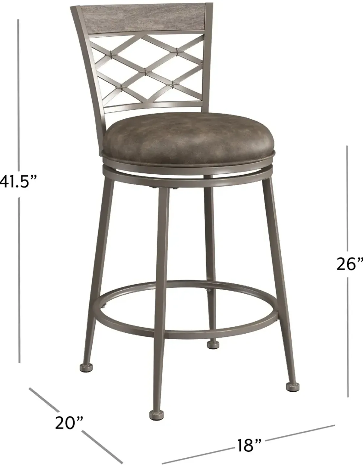 Crisley Swivel Counter-Height Stool