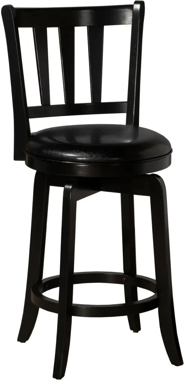 Berger Swivel Counter-Height Stool - Black
