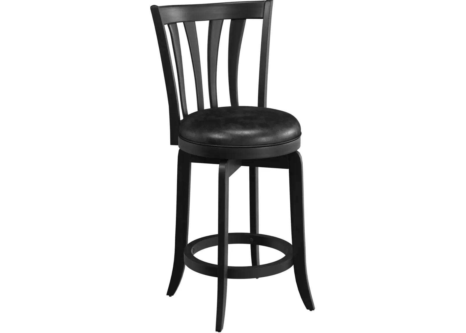 Roberta Swivel Counter-Height Stool - Black