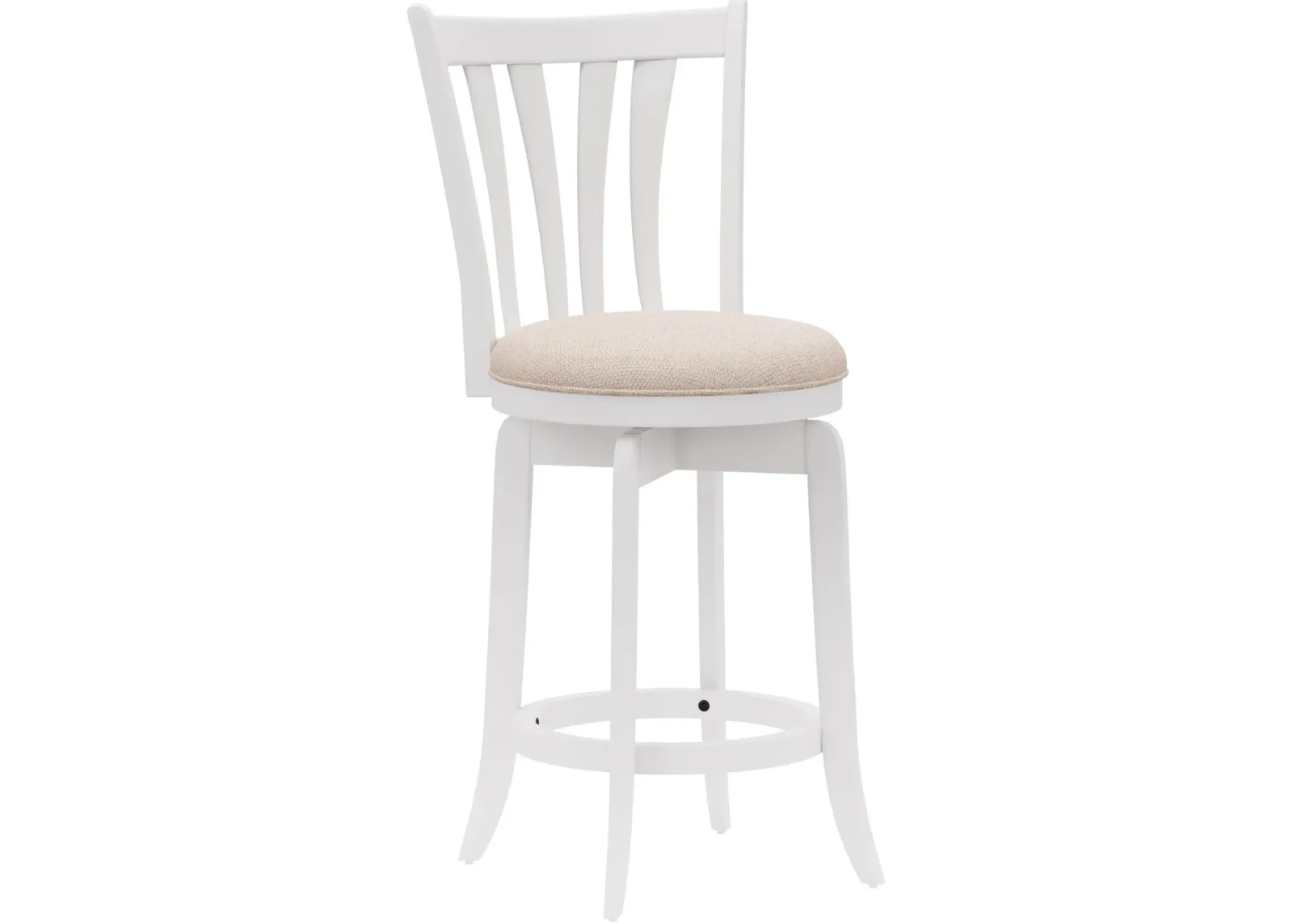 Roberta Swivel Counter-Height Stool - White